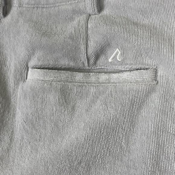 Redvanly Mens M Preppy Collins Pull On Corduroy Pants Gray Golf Business Casual - Picture 8 of 11